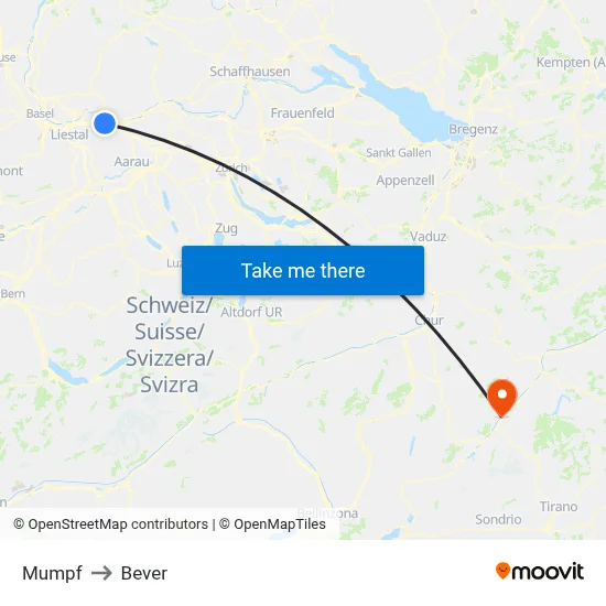 Mumpf to Bever map
