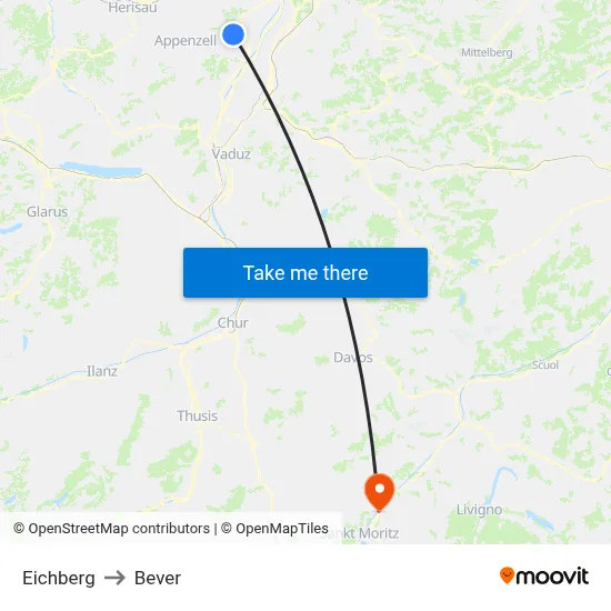 Eichberg to Bever map