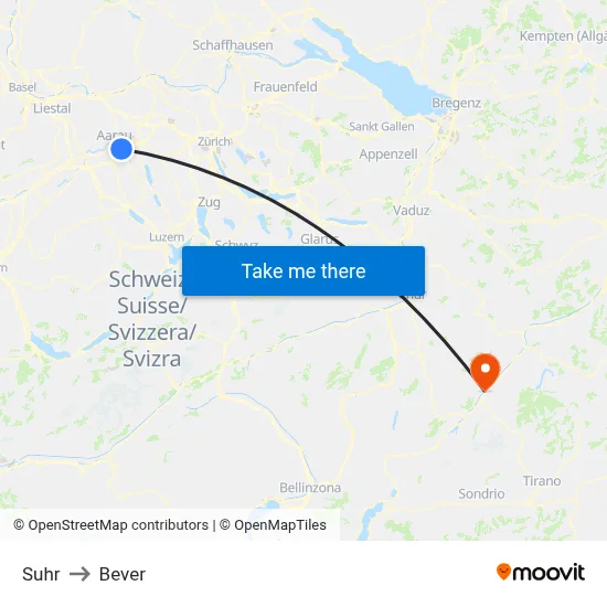 Suhr to Bever map