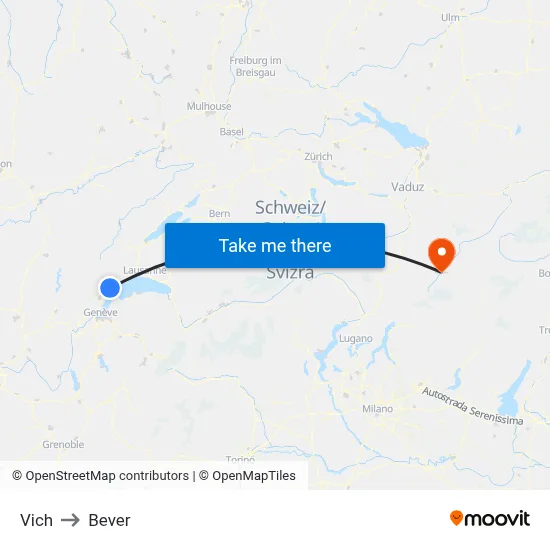 Vich to Bever map