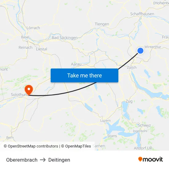 Oberembrach to Deitingen map