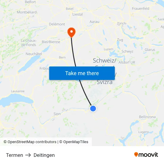 Termen to Deitingen map