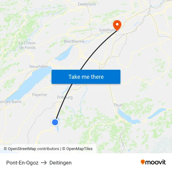 Pont-En-Ogoz to Deitingen map