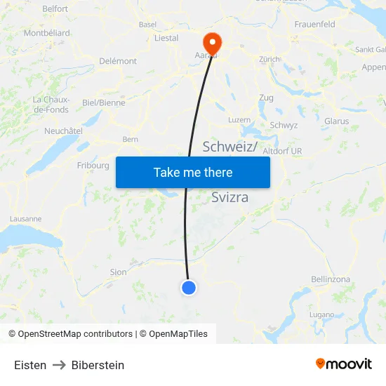 Eisten to Biberstein map