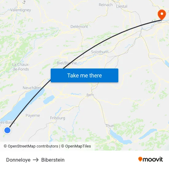 Donneloye to Biberstein map