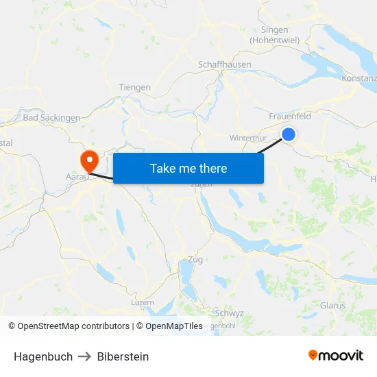 Hagenbuch to Biberstein map