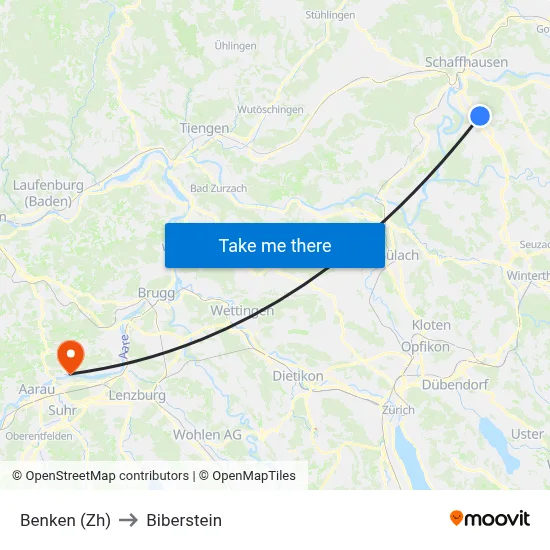 Benken (Zh) to Biberstein map