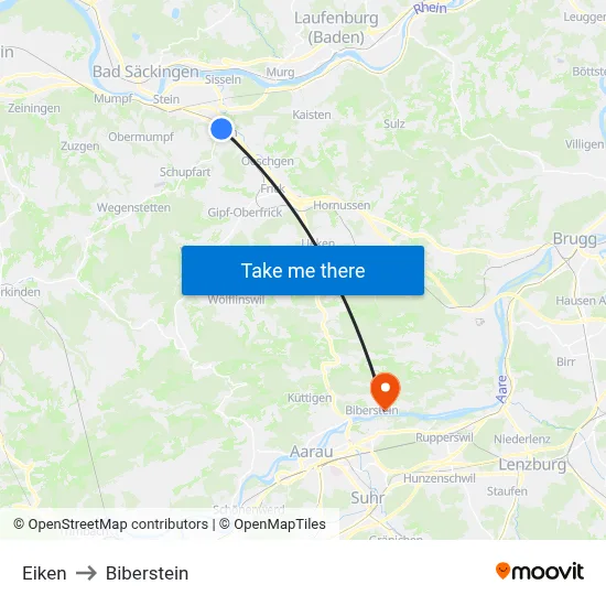 Eiken to Biberstein map