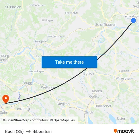Buch (Sh) to Biberstein map