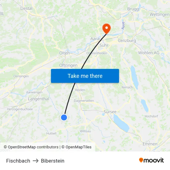 Fischbach to Biberstein map