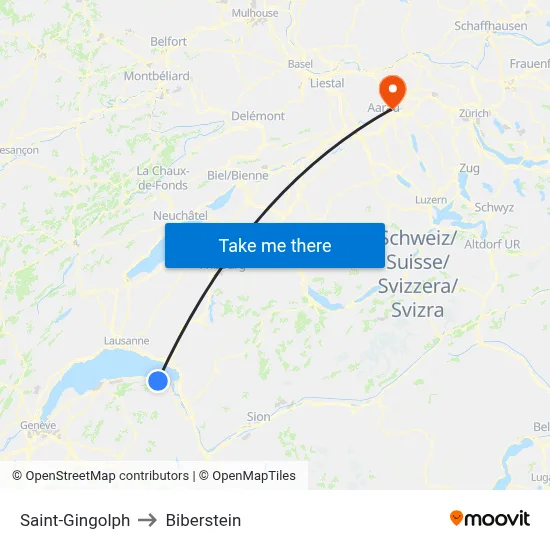 Saint-Gingolph to Biberstein map