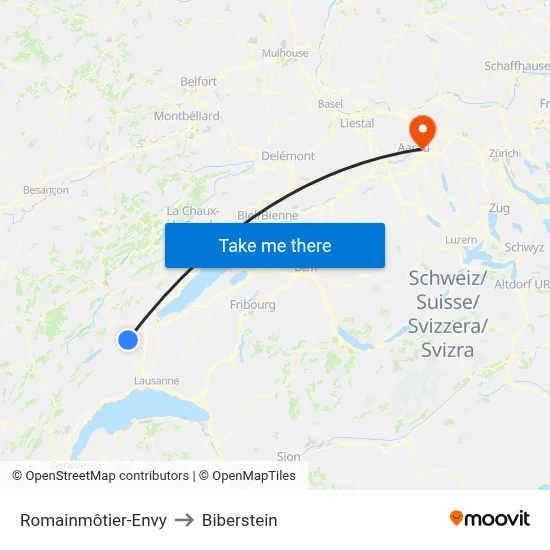 Romainmôtier-Envy to Biberstein map