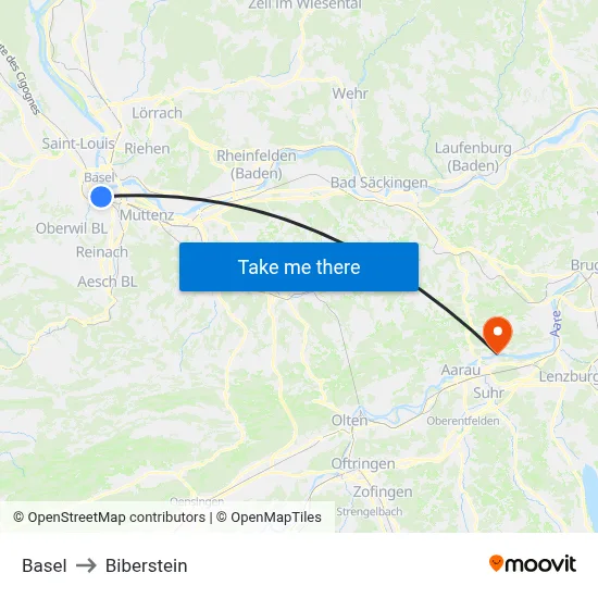 Basel to Biberstein map