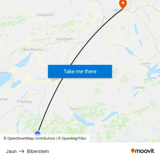 Jaun to Biberstein map