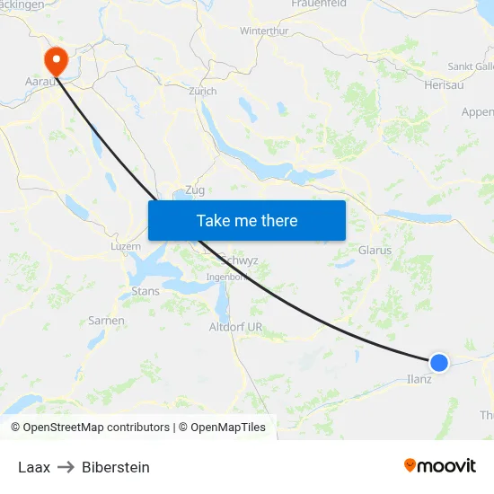 Laax to Biberstein map