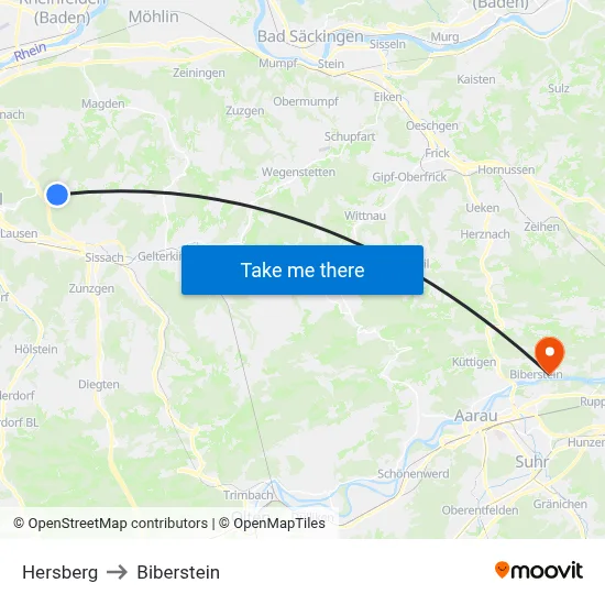 Hersberg to Biberstein map