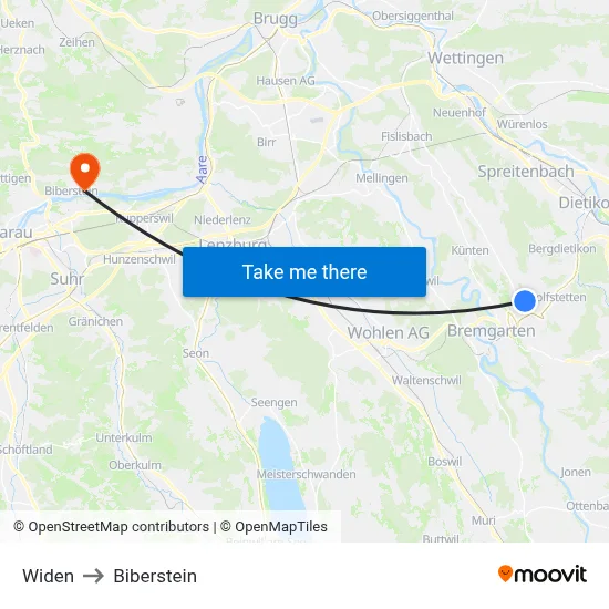 Widen to Biberstein map