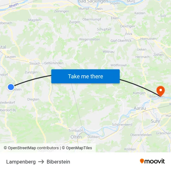 Lampenberg to Biberstein map