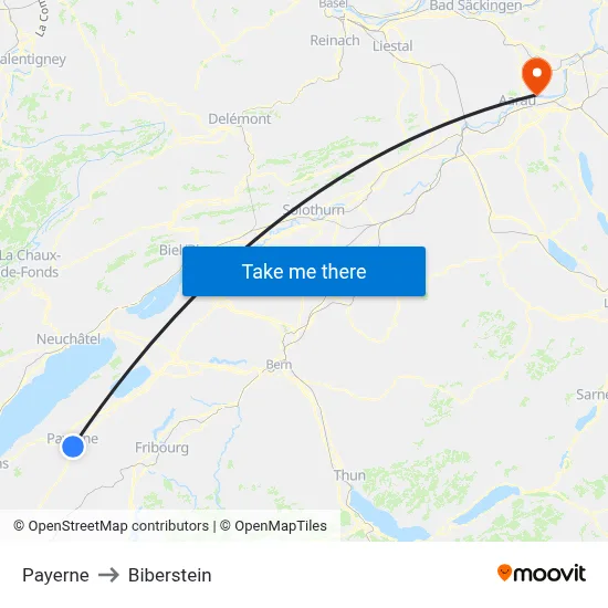 Payerne to Biberstein map