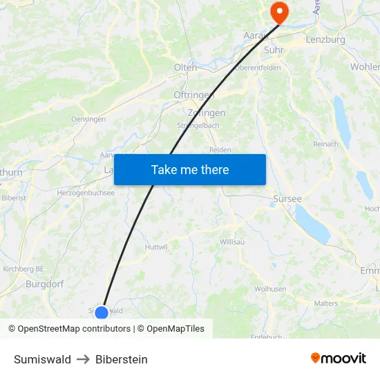 Sumiswald to Biberstein map