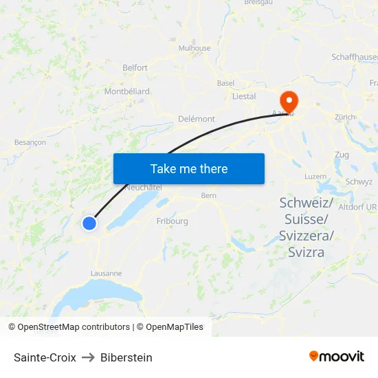 Sainte-Croix to Biberstein map