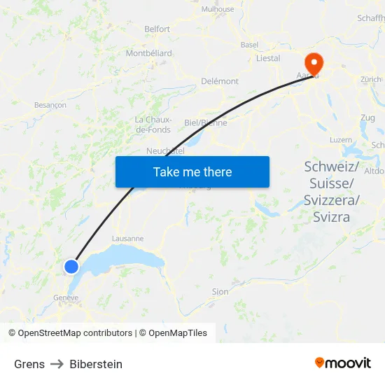 Grens to Biberstein map