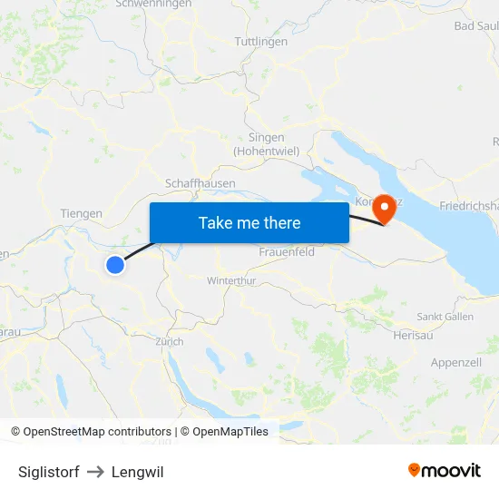 Siglistorf to Lengwil map