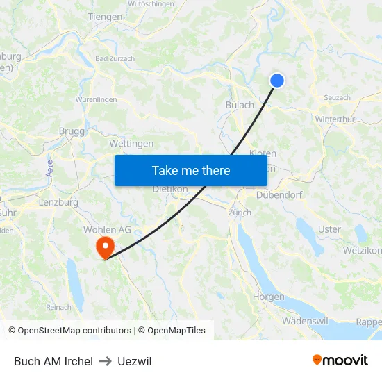 Buch AM Irchel to Uezwil map