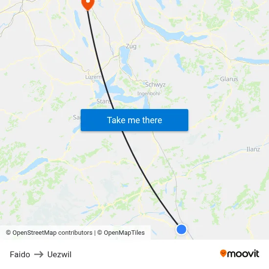 Faido to Uezwil map