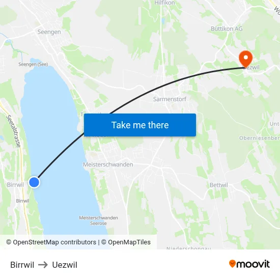 Birrwil to Uezwil map