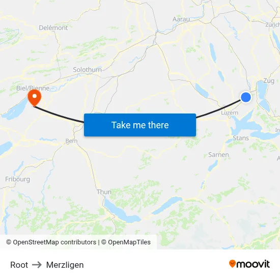 Root to Merzligen map