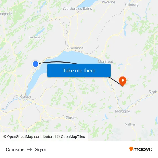 Coinsins to Gryon map