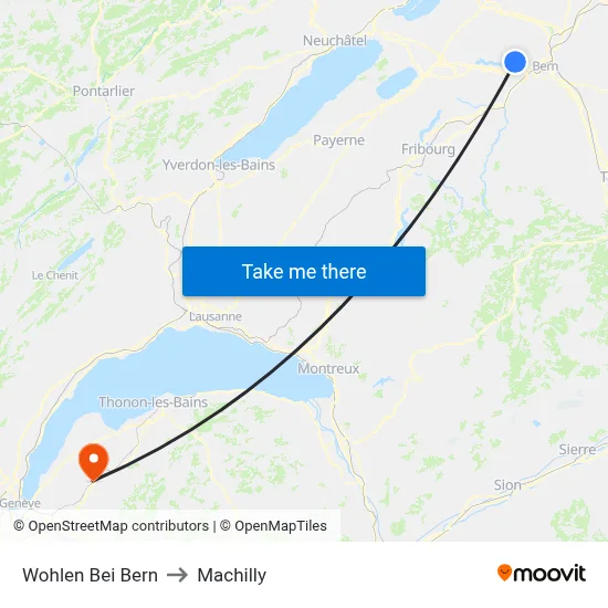 Wohlen Bei Bern to Machilly map