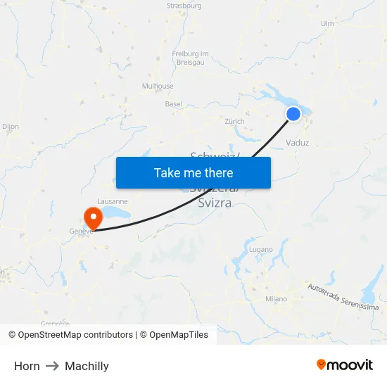 Horn to Machilly map