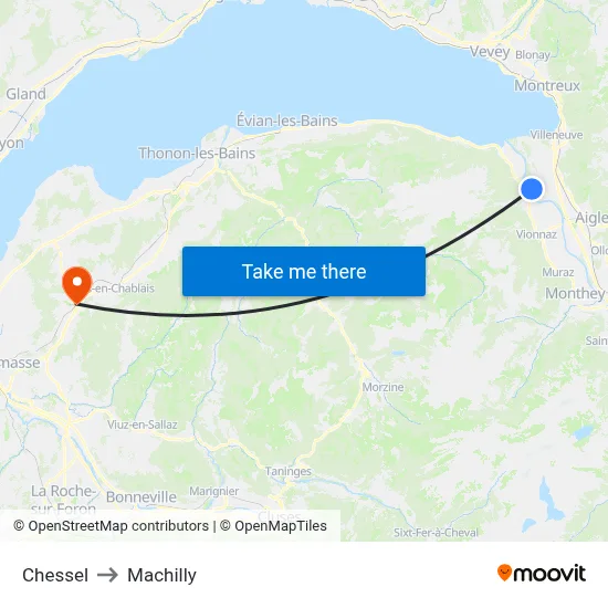 Chessel to Machilly map