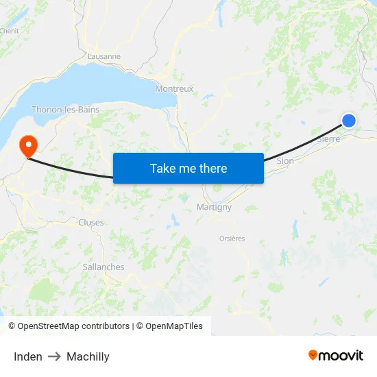 Inden to Machilly map