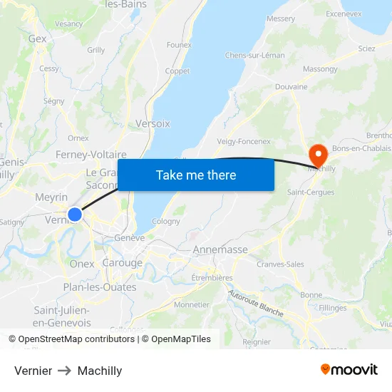 Vernier to Machilly map