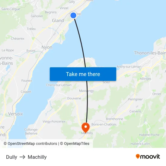 Dully to Machilly map