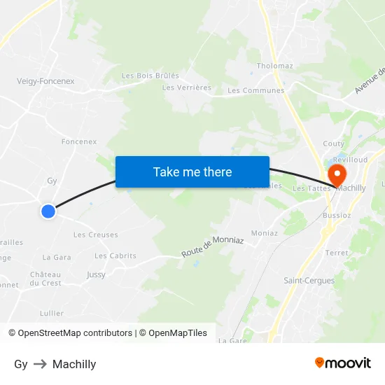Gy to Machilly map