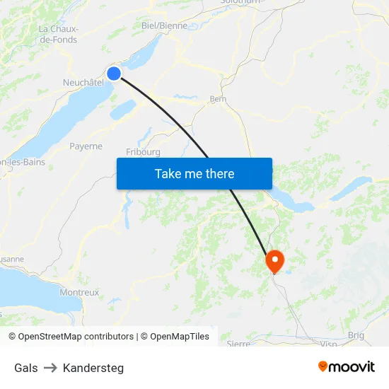 Gals to Kandersteg map