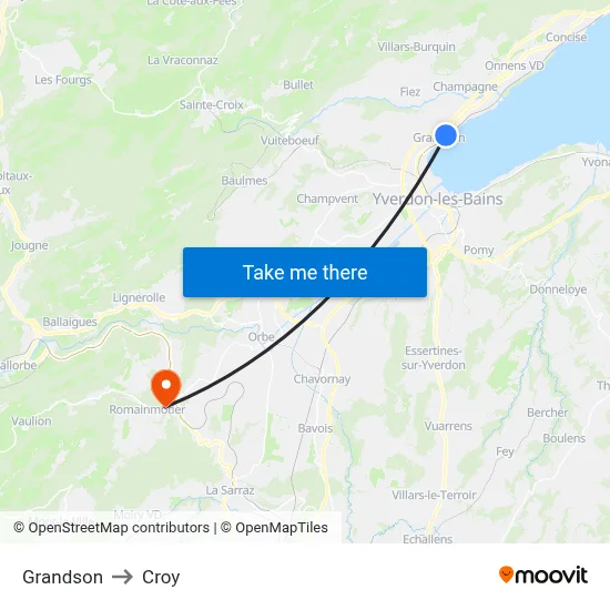 Grandson to Croy map