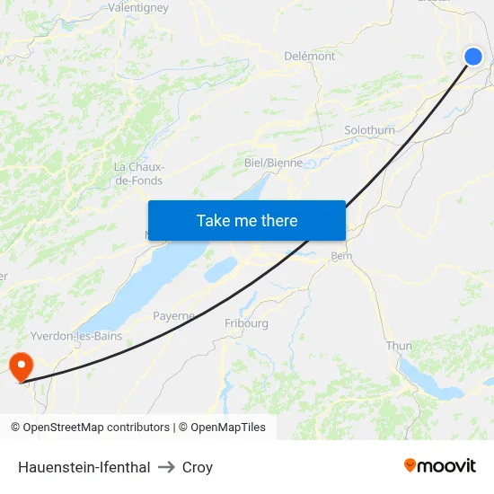 Hauenstein-Ifenthal to Croy map