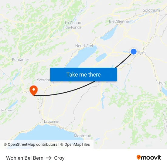 Wohlen Bei Bern to Croy map