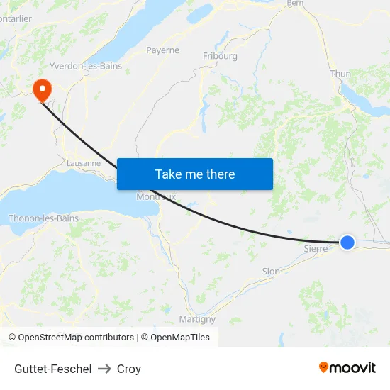 Guttet-Feschel to Croy map