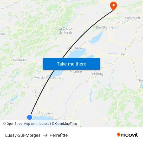 Lussy-Sur-Morges to Perrefitte map