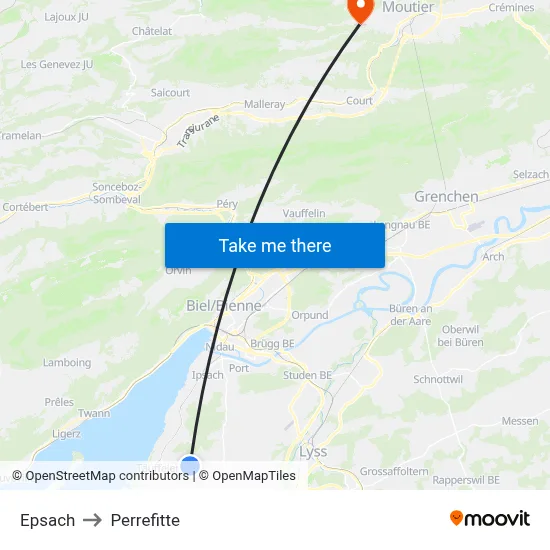 Epsach to Perrefitte map