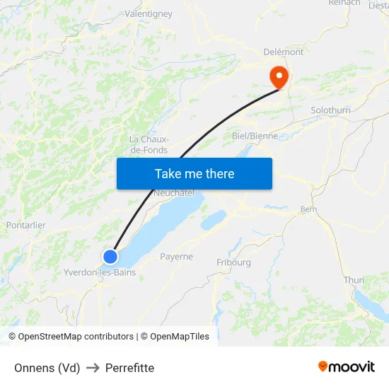Onnens (Vd) to Perrefitte map