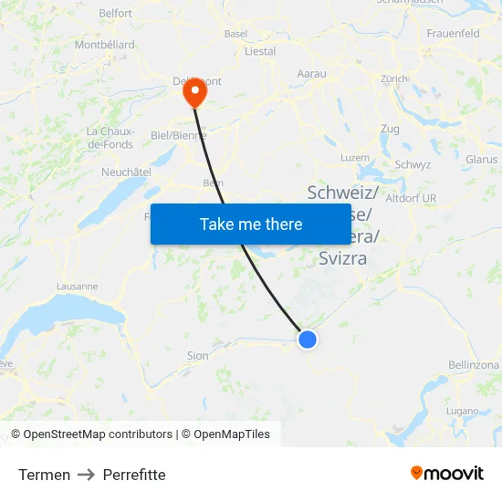 Termen to Perrefitte map