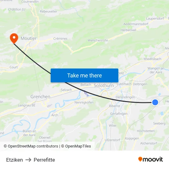 Etziken to Perrefitte map