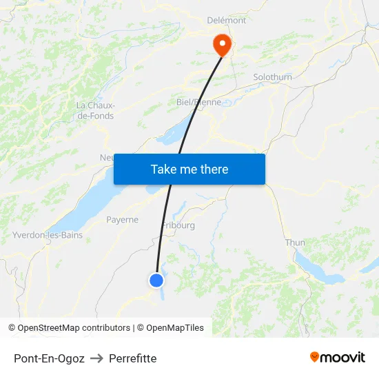 Pont-En-Ogoz to Perrefitte map